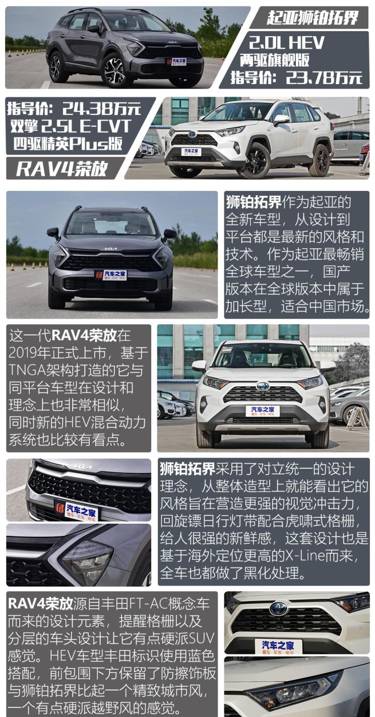  起亚,狮铂拓界,丰田,RAV4荣放