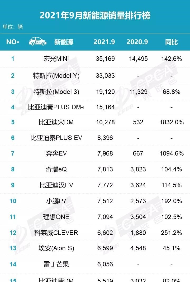  特斯拉,Model Y,Model 3,MINI,MINI,理想汽车,理想ONE,五菱汽车,宏光MINIEV,哈弗,哈弗H6