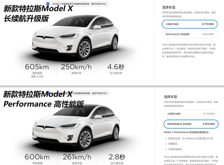  特斯拉,Model X,Model S