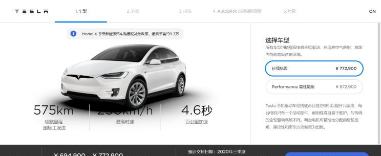  特斯拉,Model Y,Model 3,Model X,Model S